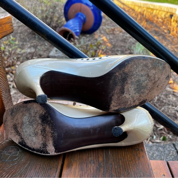 STUART WEITZMAN VINTAGE 90S PEEP TOE PUMPS VINTAGE SIZE 10 - Picture 9 of 13